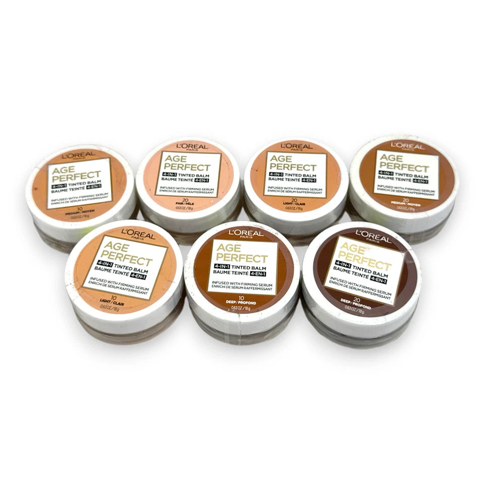 Bálsamo tintado L'Oreal Age Perfect 4 en 1 infundido con suero reafirmante 0,63 oz tú eliges Foto 1 de 1