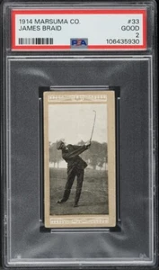 1914 Marsuma Co. Golf James Braid #33 PSA 2 - Picture 1 of 2
