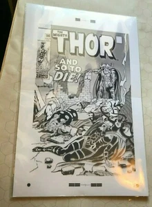 John Buscema Thor #190 Rare Large Production Art Cover Mono transparency sheet! - Picture 1 of 12