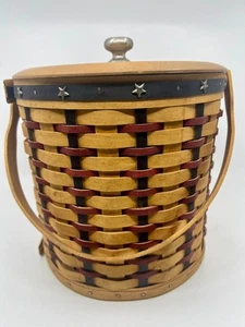 VTG 2004 Longaberger Proudly American Ice Bucket Basket Combo w Insulated Insert - Picture 1 of 5