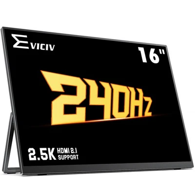 EVICIV 2K Portable Monitor, 16 Zoll 240Hz Tragbarer Monitor Für Gaming QHD 1600P - Bild 1 von 4