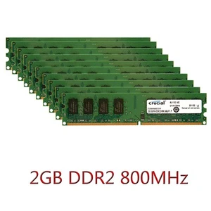 Crucial 20GB 16GB 8GB 4GB 2GB DDR2 800MHz PC2-6400U Desktop Memory DIMM RAM LOT - Picture 1 of 16