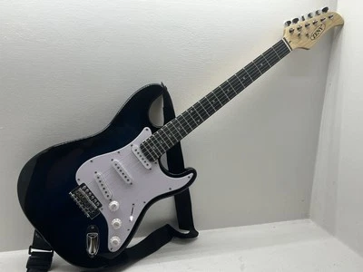 Guitarra Eléctrica Zeny Principiantes Start Cuerpo Negro Protector de Selección Blanco Foto 1 de 4