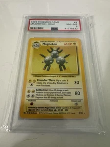 PSA 8 NM/MT - Magneton 1999 Base Set 9/102 Unlimited Holo Rare Pokemon TCG - Picture 1 of 4