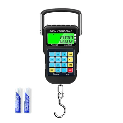 Báscula colgante digital de peces con cinta métrica incorporada pantalla LCD retroiluminada  Foto 1 de 4
