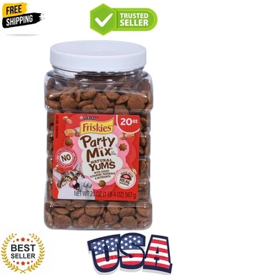 Purina Natural Cat Treats Party Mix: Salmón y Nutrientes - Bote de 20 OZ Foto 1 de 2