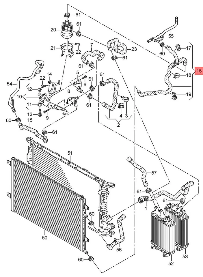 Manguera de refrigerante original AUDI A8 S8 quattro 4H2 4H8 4HC 4HL 4H0121059 Foto 1 de 1