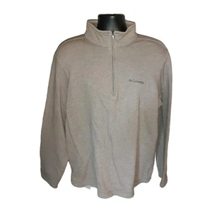 Columbia Giacca Uomo L Beige Erica 1/4 Zip Pullover Finto Collo Lunghezza Vita - Foto 1 di 13