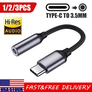For Samsung Galaxy S24 S24+ Type USB C to 3.5mm Aux Jack Earphone Dongle Adapter - Picture 1 of 25