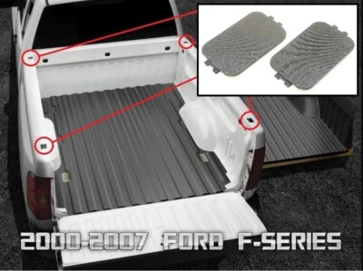 Cubiertas de bolsillo de estaca Tapones de orificio de riel Tapones para Ford F150, F250, F350 2000-2007 Foto 1 de 3