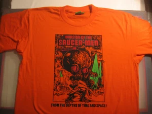 INVASION OF THE SAUCER MEN T-SHIRT/horror/fantasy/movie/hollywood/space/aliens - Picture 1 of 1