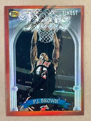 1996-97 Finest Refractor P.J. BROWN #179 w/coating     HEAT - Image 1 of 2