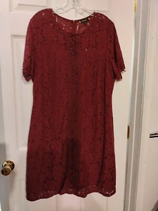 Burgundy Lace Dress, Size 2XL - Picture 1 of 4