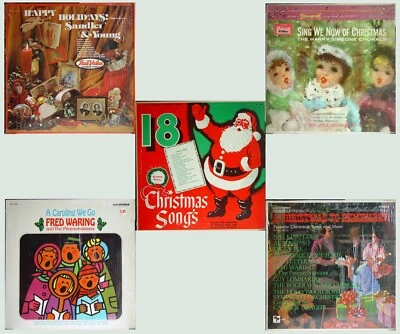 Vintage 5 LP Lot #38 TESTED Happy Holidays Christmas Records - 3 in Shrink Wrap - Image 1 of 4