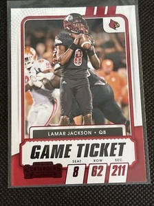 2021 Panini Contenders Draft Picks Game Ticket Red #22 Lamar Jackson Ravens - Picture 1 of 2