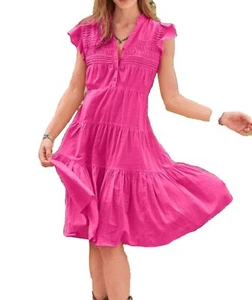 NWT Sundance Catalog, Janie Ruffle Dress, size M $138, NWT - Picture 1 of 14