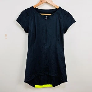 Lululemon Presta Cycling Top Jersey 1/2 Zip Spin Class Black Bottle 10 US 6 - Picture 1 of 20