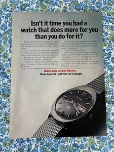 Anuncio impreso reloj Bulova Clipper AG vintage 1971 - Imagen 1 de 7