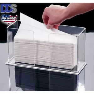 Plasdent C-Fold Towel Holder- Clear, 10-3/4" W x 6" H x 4-1/4" D (FAST SHIPPING) - Picture 1 of 1