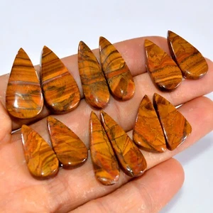 6 Paar 150 kt natürlicher Tigerauge Cabochon Edelstein Paar Lot 22 x 11-27 x 14 mm #14772 - Bild 1 von 6