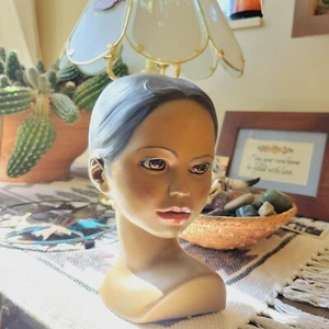 Marwal Polynesian Hawaiian Chalkware Bust Of Woman - Picture 1 of 5