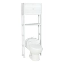 Inval America 2-Door Resin Bathroom Over-the-Toilet Storage Cabinet in White