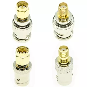 BNC to SMA Male Female Plug RF Coaxial Connector Coax Adapter Test Converter - Picture 1 of 10