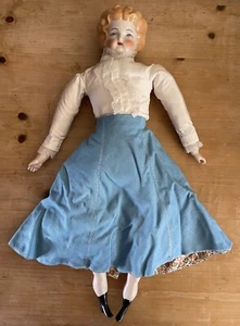 Muñeca rubia cabeza china porcelana 23’ hecha a mano - Imagen 1 de 23