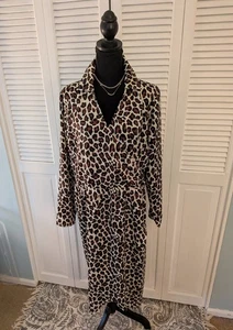 HERMOSO Vestido by Lawrence Zarian Para Mujer 16 Guepardo Leopardo Imitación Envoltura Carrera - Imagen 1 de 12
