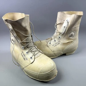 Vintage US Militär Stiefel Herren Größe 10N weiß Häschen Arktis extrem kalt Mickey - Bild 1 von 11