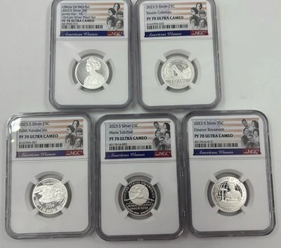 2023 S SILVER American Women PROOF SET AWQ JOVITA EDITH BESSIE MARIA NGC PF 70 - Image 1 of 2