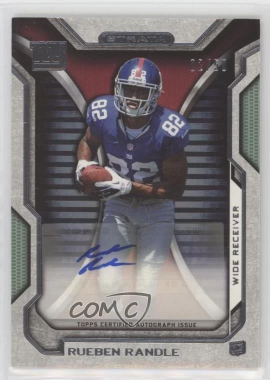 2012 Topps Strata Rookie Auto Green /50 Rueben Randle #RA-RR Auto RC - Image 1 of 2