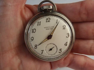 Westclox "Pocket Ben" Pocket Watch Vintage Antique 2 3/8" x 2" - Picture 1 of 22