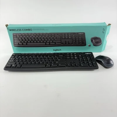 Logitech K270 Wireless Keyboard & M185 Wireless Mouse Combo Black Tested Works - Image 1 of 4
