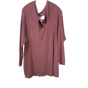 Maurice's Mauve Langarm Waffelstrick Pullover mit Cut-Out Gr. 2X - Bild 1 von 8