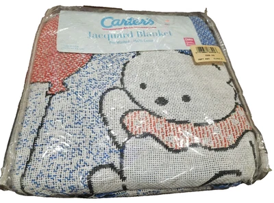Manta Carter's Jacquard Osos 36"x48" Prelavada 100% Algodón Hecha en EE. UU. Foto 1 de 4