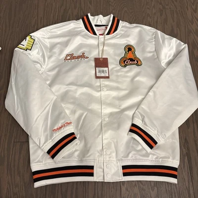 NWT Mitchell & Ness MLS San Jose Clash Soccer City Satin Bomber Jacket L $150 - Image 1 of 4