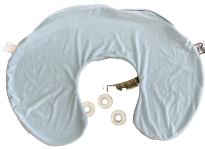 Boppy Pillow Cover Velvet Ice Blue Zipper Stretch - Image 1 of 4