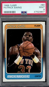 1988 Fleer 80 Patrick Ewing HOF.  PSA 9 MINT.  (4752-C)*. - Picture 1 of 2