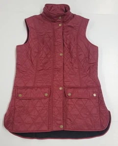 Barbour Women's Wray Gilet LGI0017RE91 Red 2 Way Zip and Snap US 6 - Picture 1 of 20