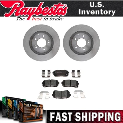 Rotores de freno traseros pastillas de freno de cerámica con herrajes para Hyundai Tucson 2016-2017 Foto 1 de 4