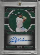 Rickey Henderson 2020 Panini National Treasures Auto Midnight Acetate SP #18/25