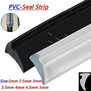 PVC Window Door Seal Strip Fixed Glass、Waterproof、Draught Draft Excluder Gasket - Picture 1 of 7