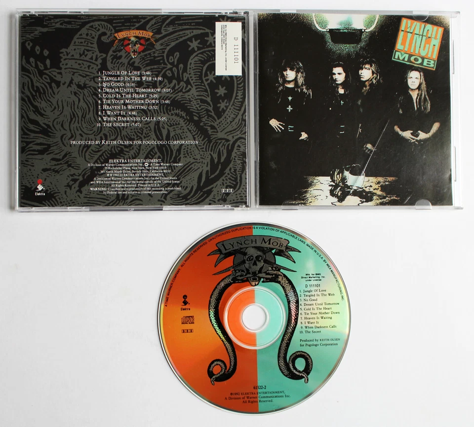 LYNCH MOB self-titled CD 1992 Elektra/BMG Robert Mason DOKKEN Warrant Foto 1 de 1