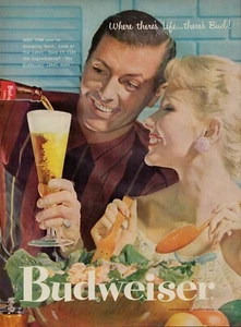 1957 Budweiser Bud Beer Brew Vintage Print Ad Salat Mix Anheuser Busch St. Louis - Bild 1 von 8