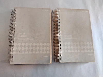 Tandy 1000 Reference Manuals 2 Books Spiral Bound Basic & MS-DOS 1986 25-1508 - Image 1 of 4