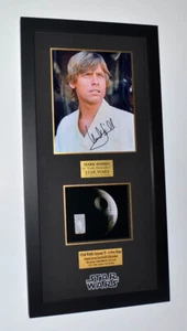 MARK HAMILL Signed Rare STAR WARS IV Screen Used Prop DEATH STAR, COA, Frame DVD - Picture 1 of 17