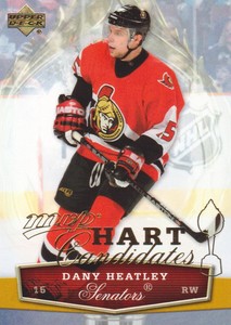 2007-08 Upper Deck MVP Hockey Hart Candidates Dany Heatley