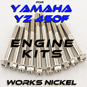 Works Nickel ENGINE Bolt Kit for Yamaha YZ450F | Get the Titanium Look w/ Nickel