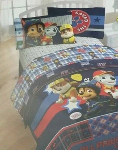 4 pc Nickelodeon Paw Patrol Twin Comforter & Sheet Set NIP - Picture 1 of 11